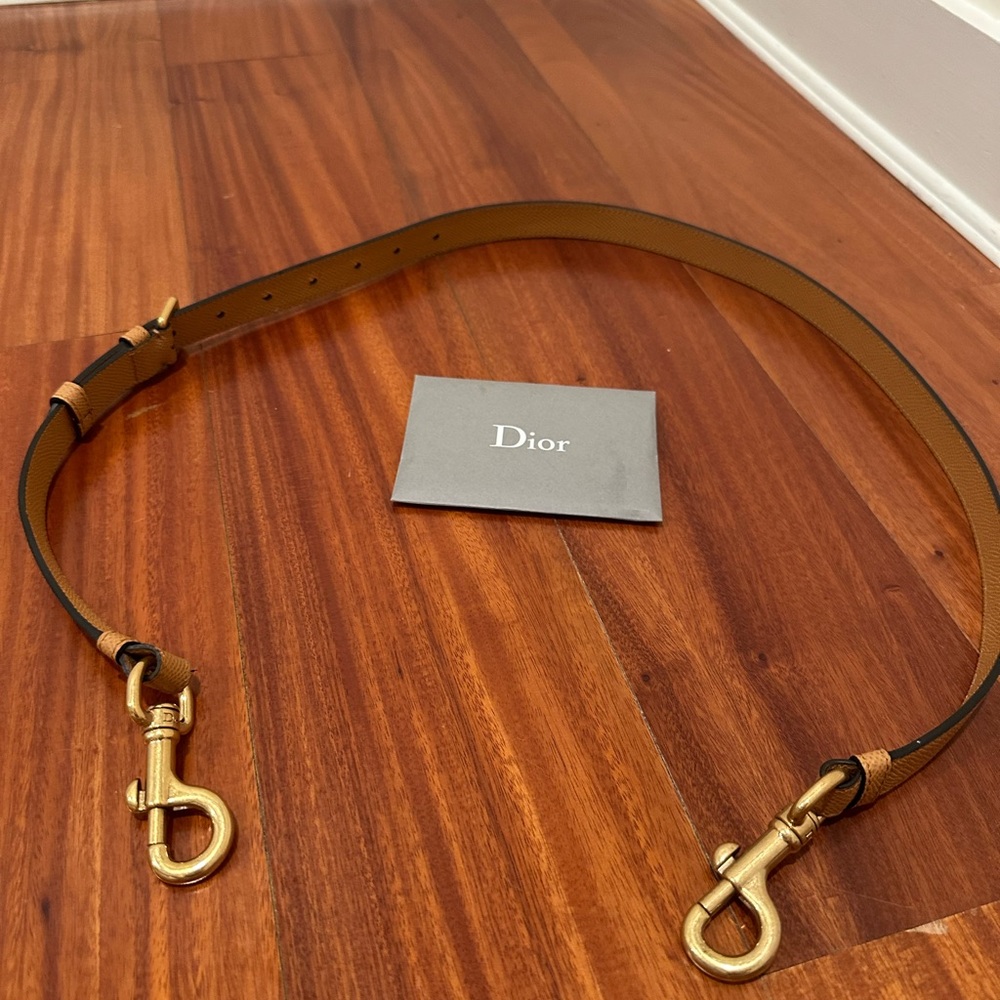 Dior Brown Calfskin Medium Grained Leather Strap for Iconic Dior Saddle Bag
